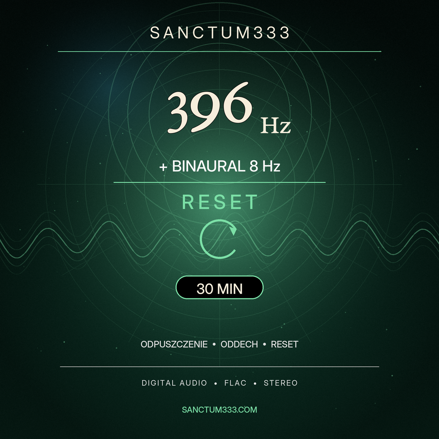 Sanctum333 | 396 Hz + Binaural 8 Hz | Reset | 30 min