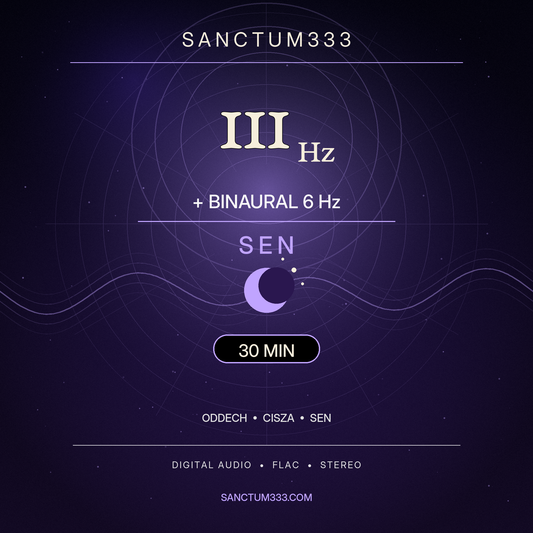 Okładka nagrania 111 Hz + binaural 6 Hz na sen - Sanctum333
